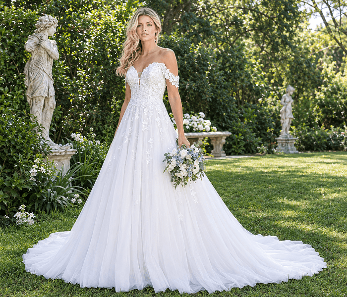 Simple A-Line Wedding Dress