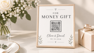 Wedding QR Code for Money Gifts Easy Modern - Happy Wedding App Wedding QR Code for Money Gifts Easy & Modern